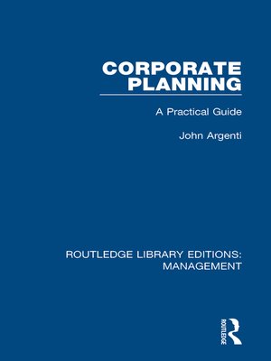 cover image of Corporate Planning
